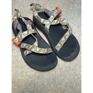 Chaco Women’s Size 6 Blue Orange Yellow Triangles Arch Support Active Sandals